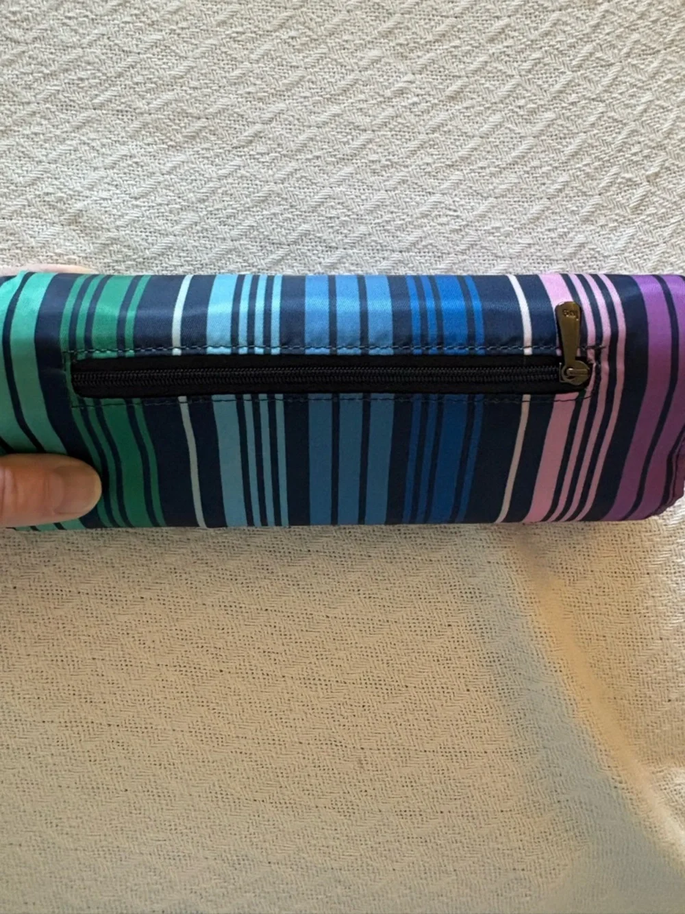 lug Choo Choo XL in Love Stripe Multi pattern - Green Blue Purple, Pink Stripes - Picture 3 of 5